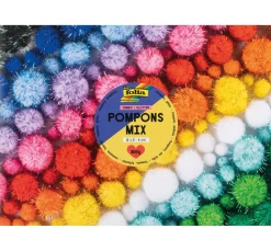 Hot folia Pompons Mix Jumbo "Glitter"