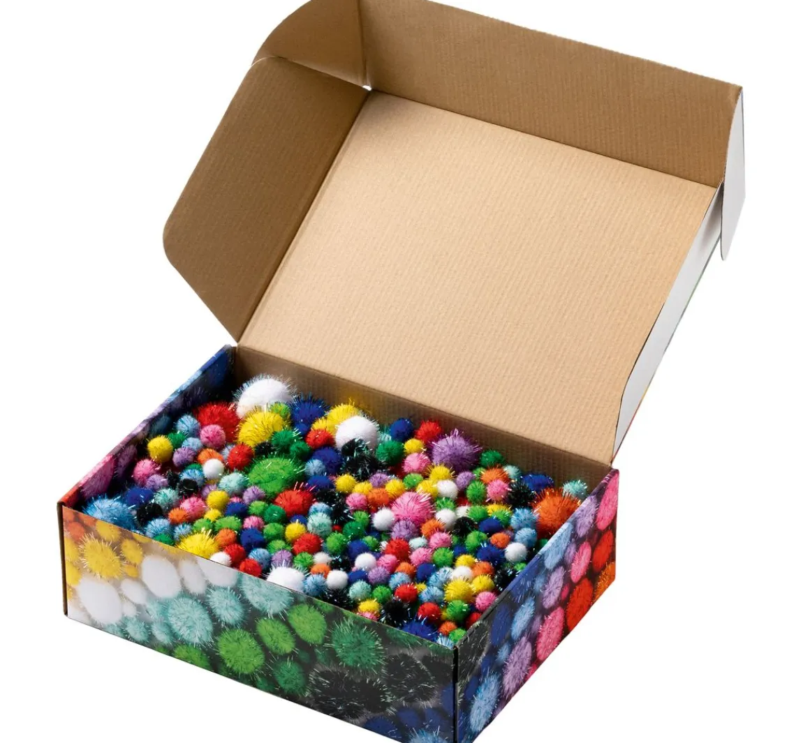 Hot folia Pompons Mix Jumbo "Glitter"
