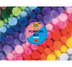 Best folia Pompons Mix Jumbo Pack "Bunt"