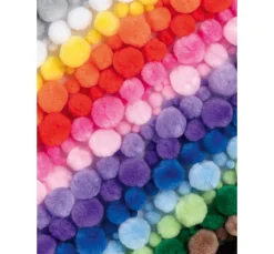 Best folia Pompons Mix Jumbo Pack "Bunt"