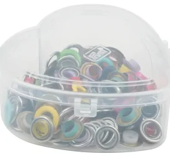 New Prym Ösen mit Scheiben Bunt, Ø 8 mm, in Herzbox