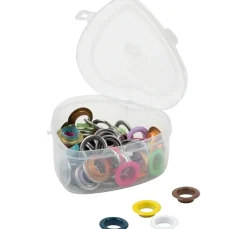 Best Prym Ösen mit Scheiben Bunt, Ø 14 mm, in Herzbox