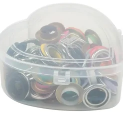 Best Prym Ösen mit Scheiben Bunt, Ø 14 mm, in Herzbox