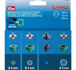 Hot Prym Werkzeug-Set für Ösen mit Scheiben, 4, 5 und 8 mm