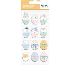 Artemio Puffy Sticker "Funny Eggs"