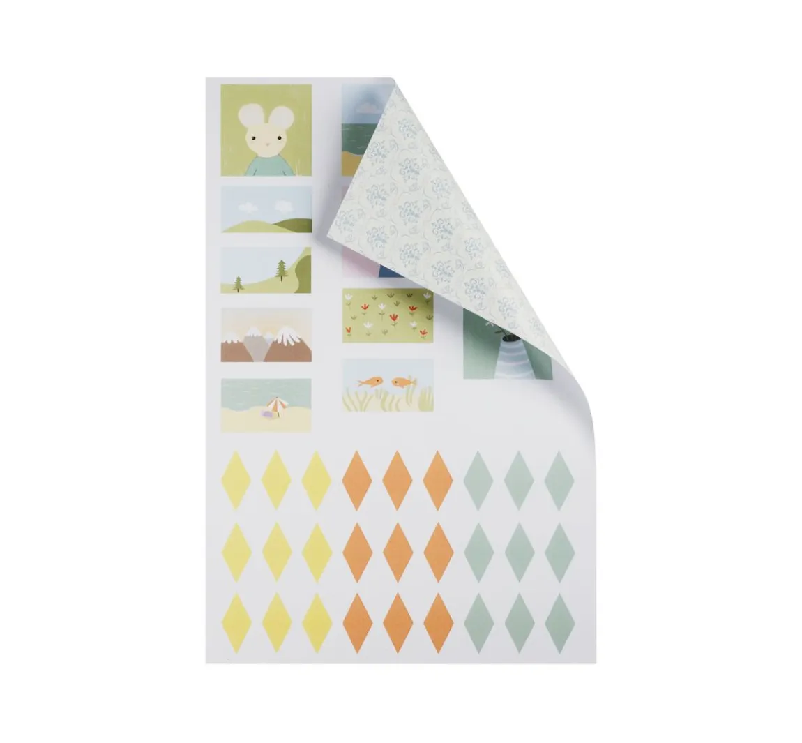 New stafil Puppenhaus-Papierset, 10 Bogen DIN A4 + 1 Bogen mit Fahnen und Bildern