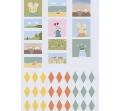 New stafil Puppenhaus-Papierset, 10 Bogen DIN A4 + 1 Bogen mit Fahnen und Bildern