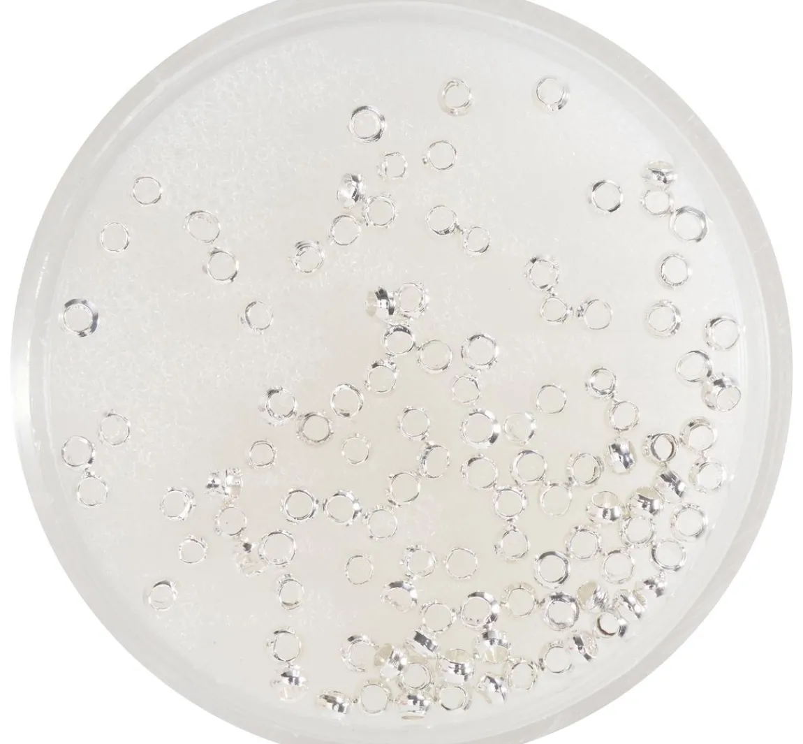 Online Rico Design Quetschperlen, Silber, 2 mm