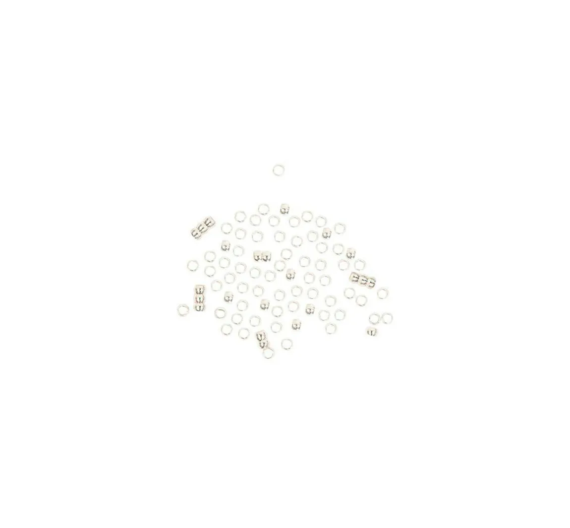 Online Rico Design Quetschperlen, Silber, 2 mm
