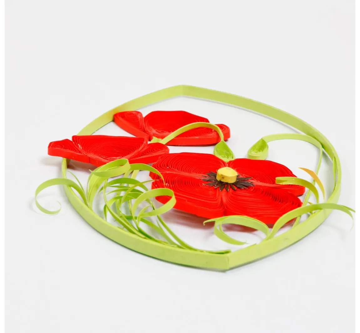 Online papier+ideen Quilling-Set "Mohnblumen"