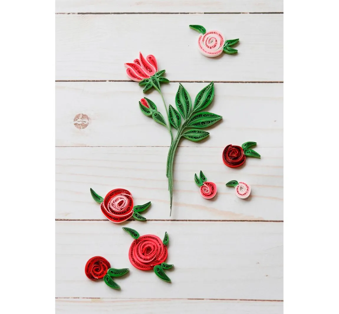 Clearance papier+ideen Quilling-Set "Rosen"