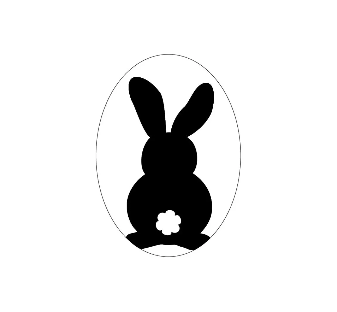 Online Rayher Reliefeinlage "Hase", oval