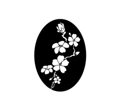 Best Rayher Reliefeinlage "Kirschblüte", oval