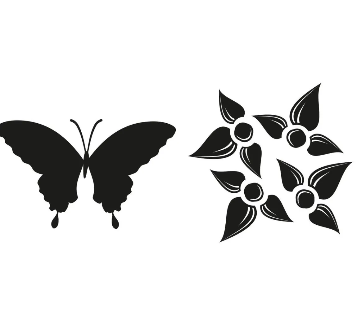 Sale GLOREX Reliefeinlagen-Set "Schmetterling, Blume"