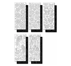 Sale folia Reliefsticker-Set "Schwarz und Weiß", Ganzjahr