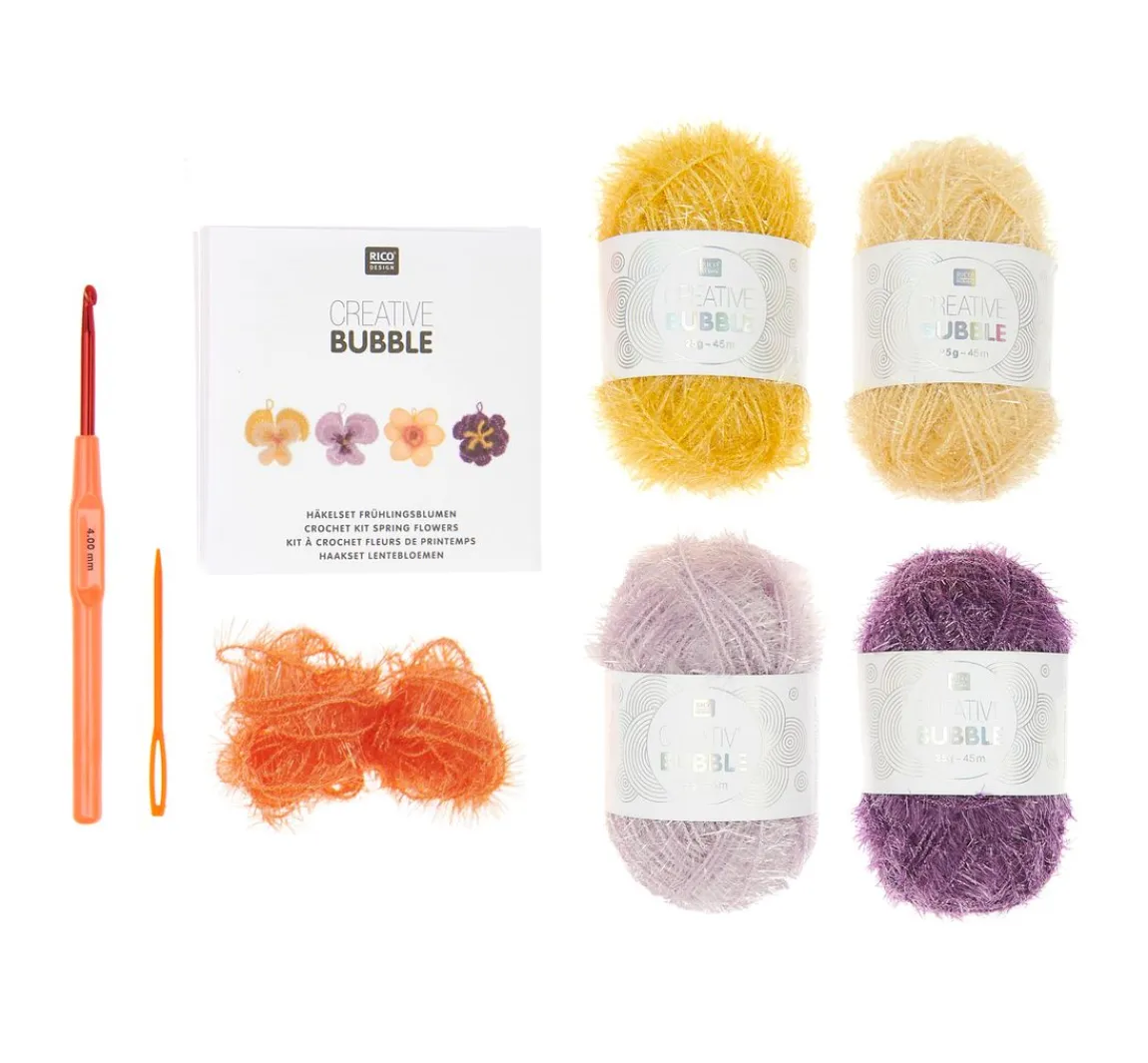 Online Rico Design Creative Bubble Häkelset "Frühlingsblumen"