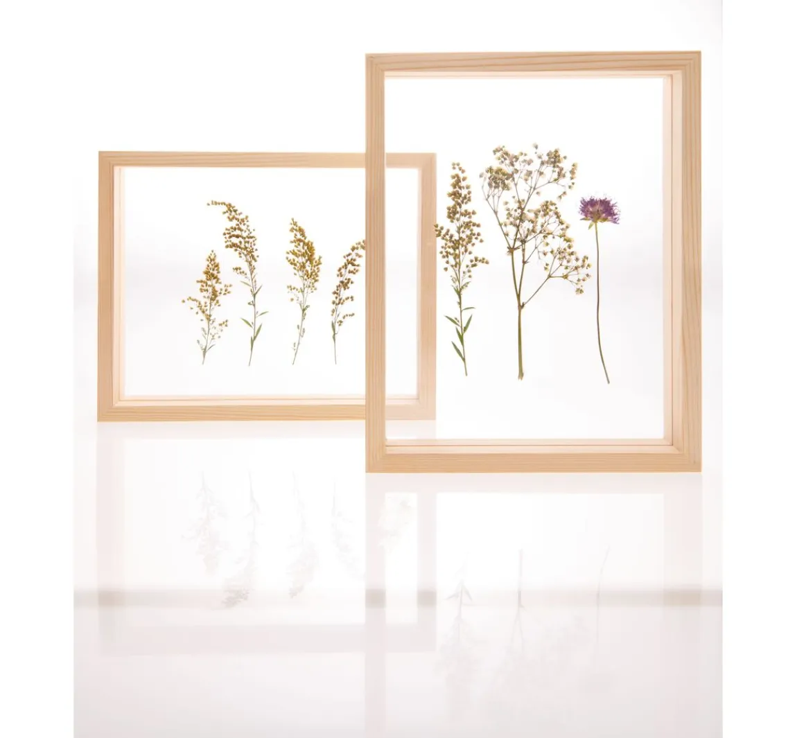 Best Rico Design Holzrahmen Natur mit doppelter Acrylscheibe