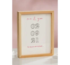 Best Rico Design Holzrahmen Natur mit doppelter Acrylscheibe