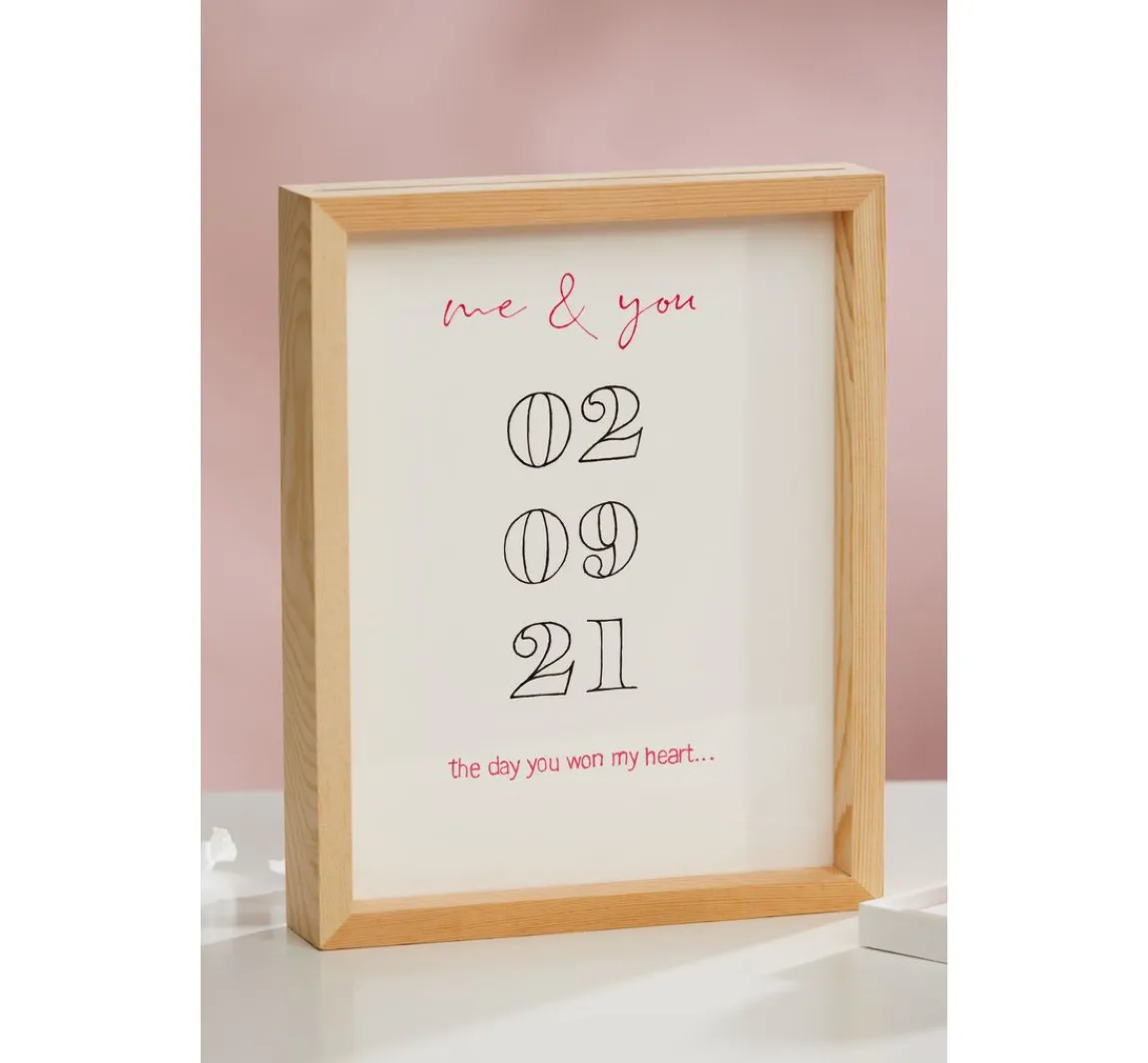 Best Rico Design Holzrahmen Natur mit doppelter Acrylscheibe