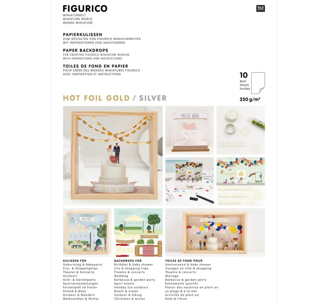 Sale Rico Design Papierkulissen Block "FIGURICO"
