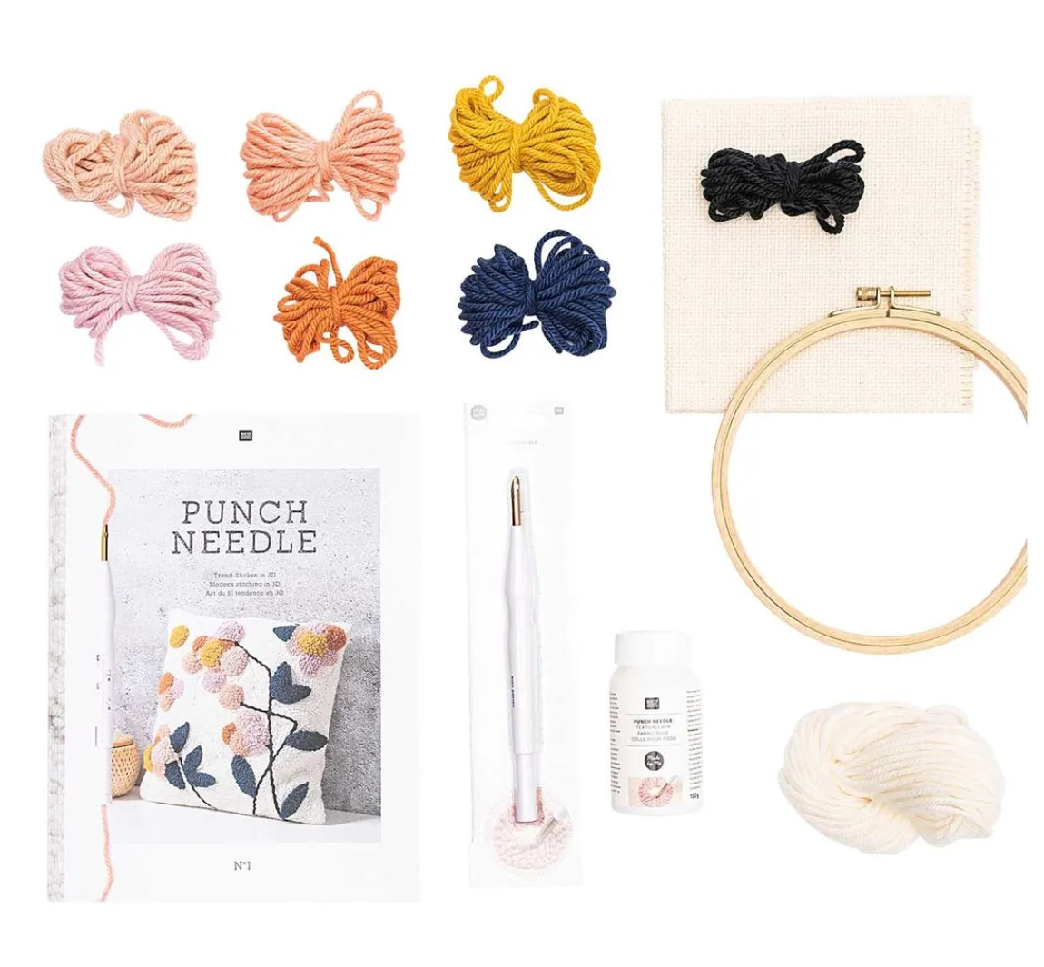 Hot Rico Design Punch Needle Set "Bild Blume"