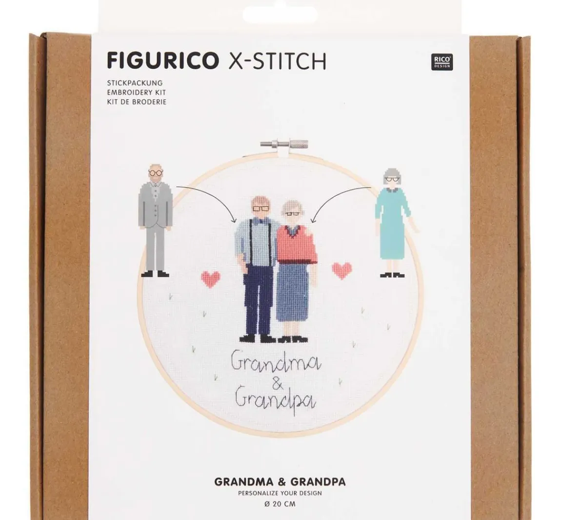 Online Rico Design Stickpackung "Figurico Grandma & Grandpa"