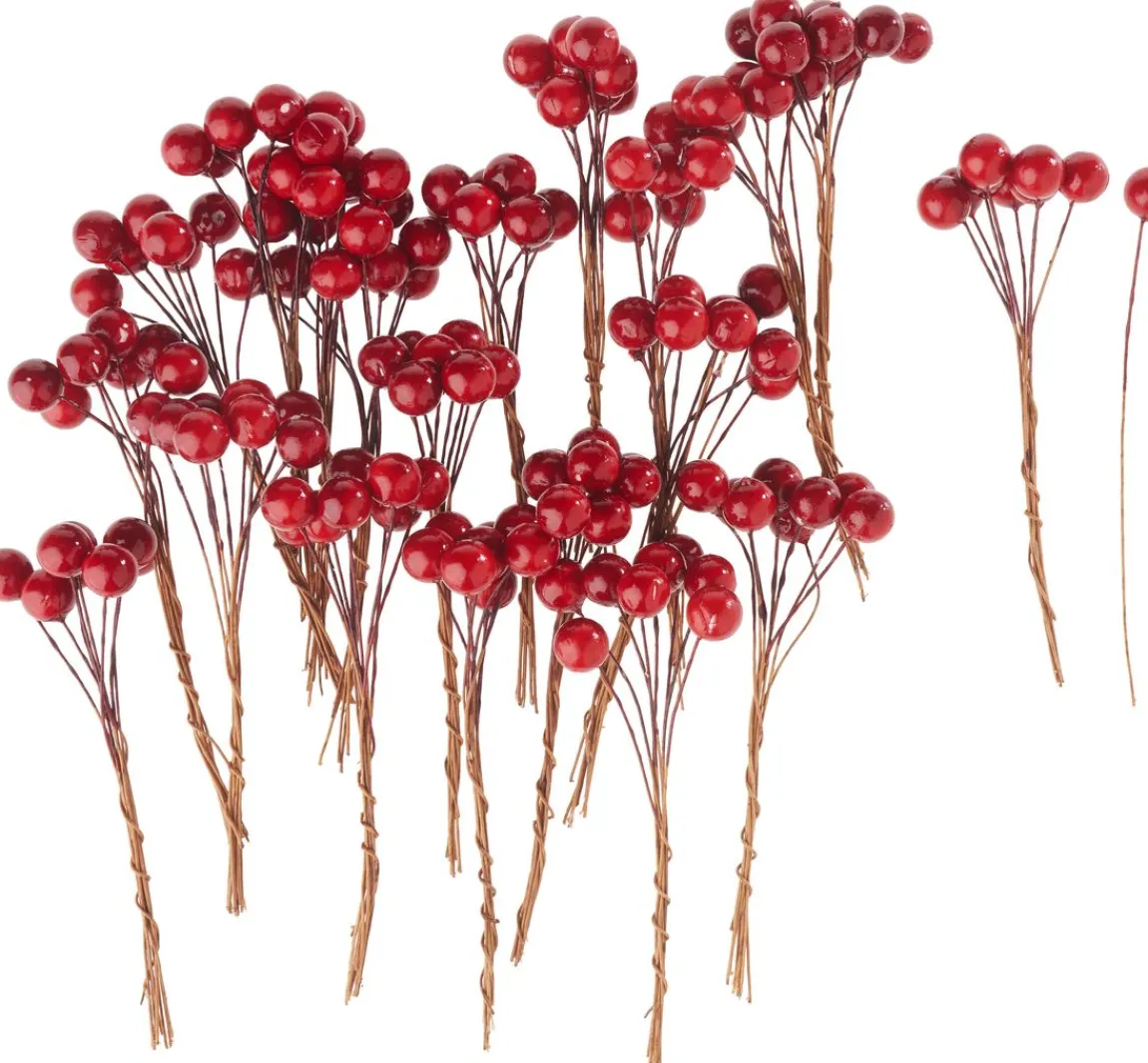 Outlet Othmar Decorations Rote Beeren Picks, glänzend