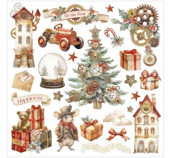 Sale Stamperia Rub On Sortiment "Gear up for Christmas"