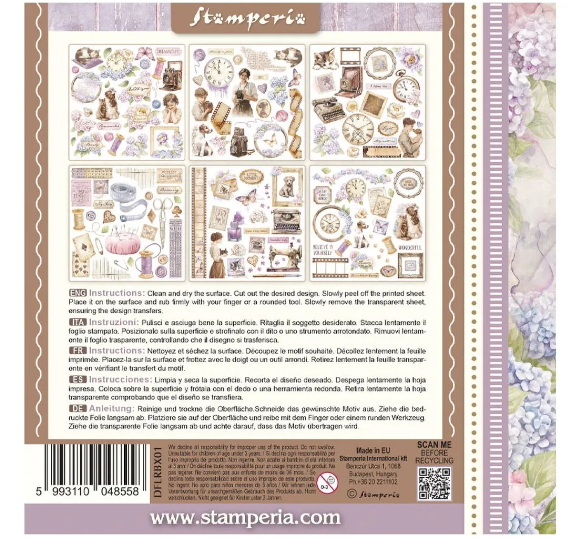 Hot Stamperia Rub On Sortiment "Quiet Days"