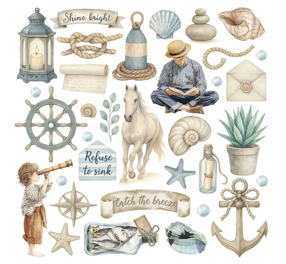 Stamperia Rub On Sortiment "Silent Sea"