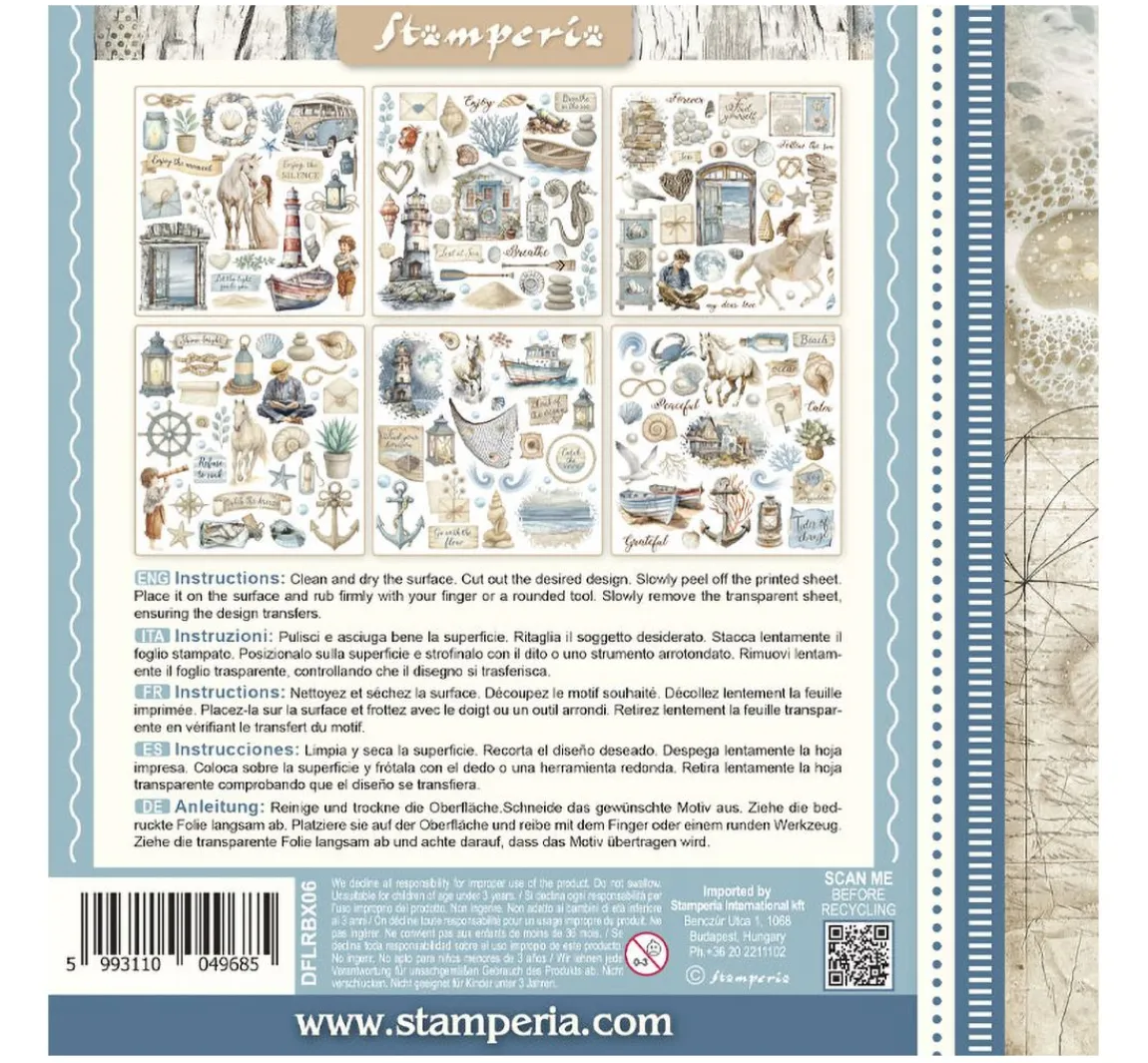 Stamperia Rub On Sortiment "Silent Sea"