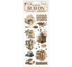 Outlet Stamperia Rub On Transferfolie Coffee and Chocolate"