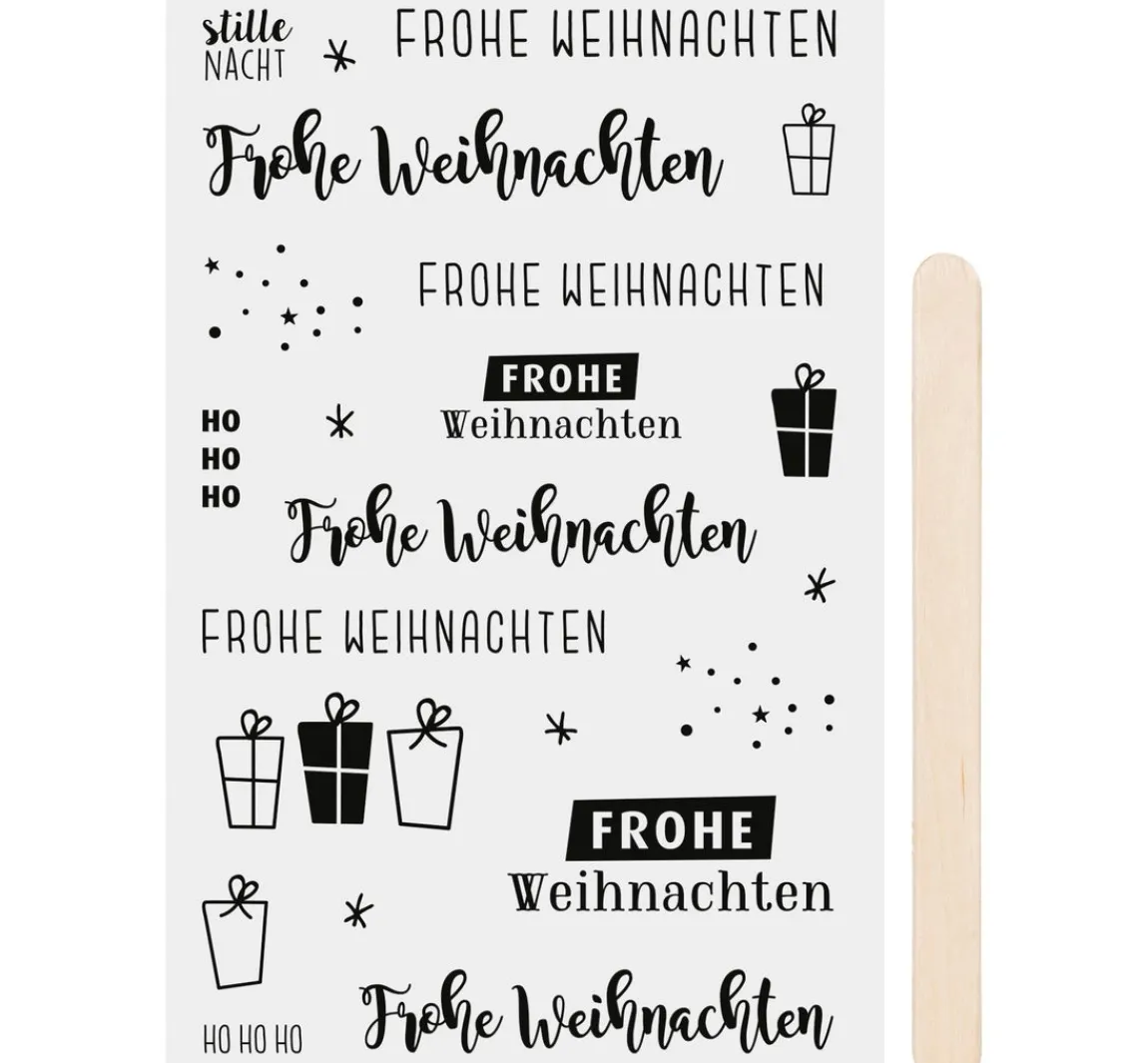 Hot Heyda Rubbel-Sticker "Frohe Weihnachten"