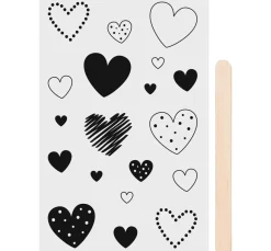 Clearance Heyda Rubbel-Sticker "Herzen"