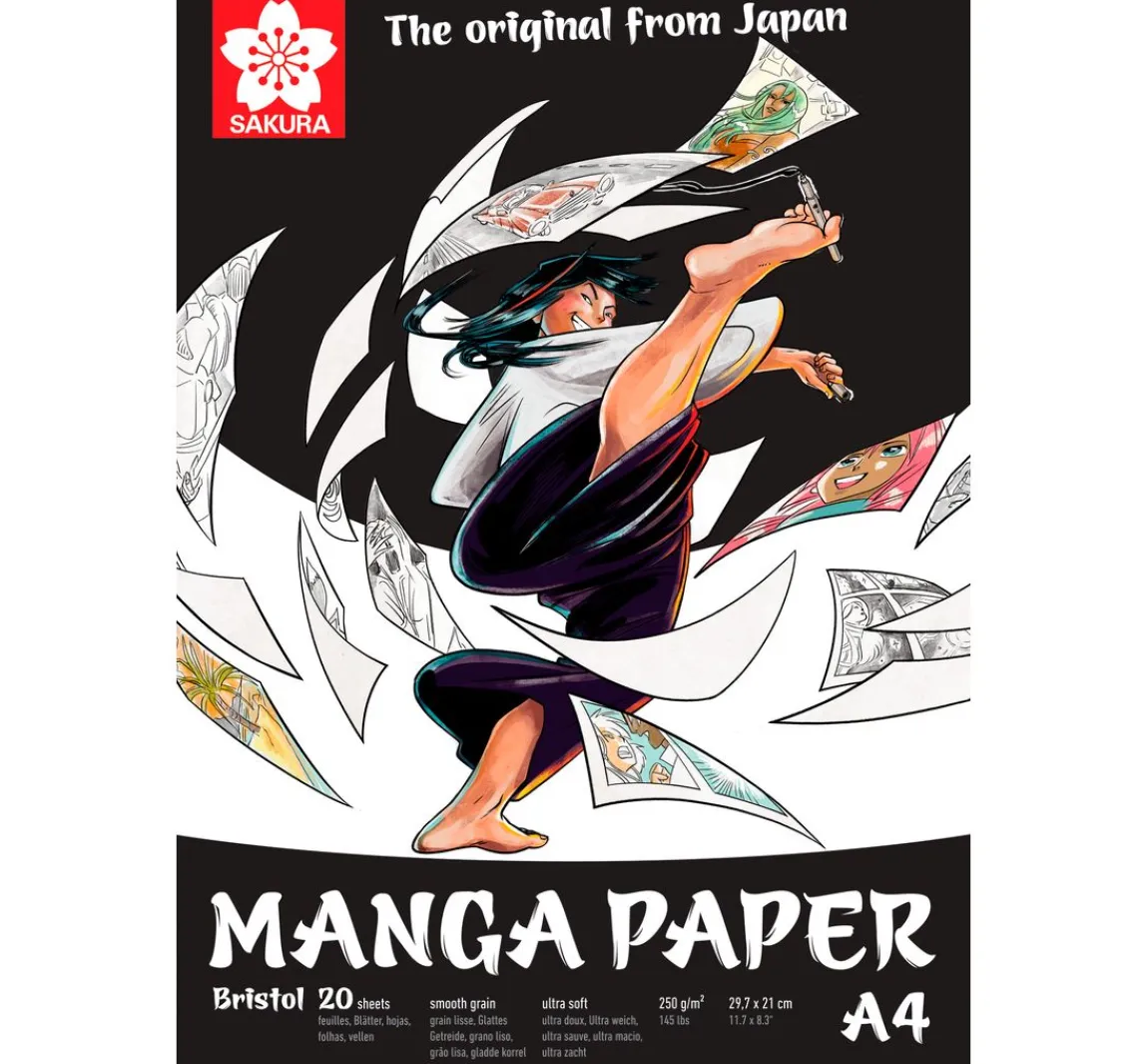 Best Sakura Manga Papier, 20 Blatt, 250 g/m²