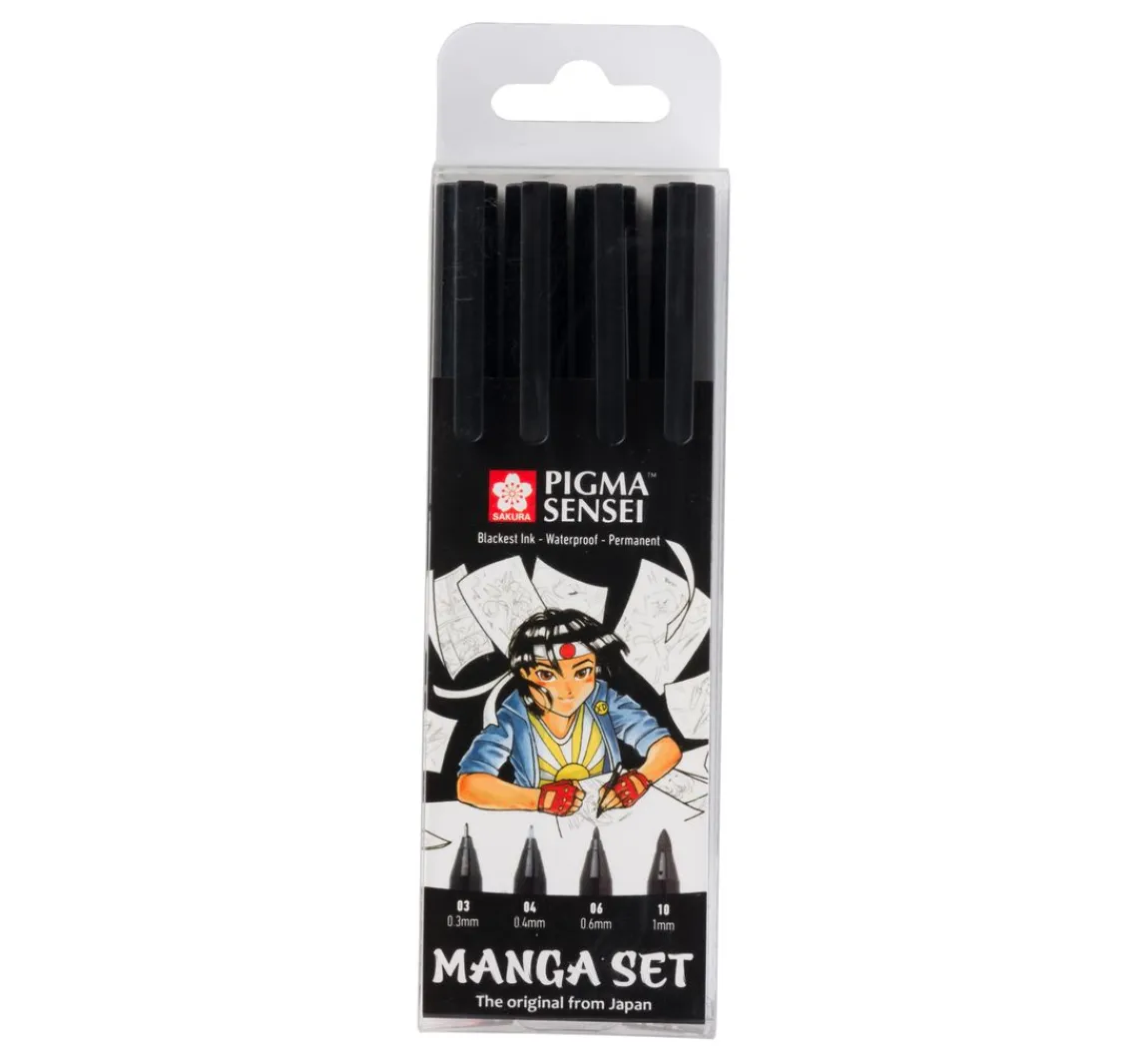 Best Sakura Pigma Sensei "Manga Sammlung", 4er-Set