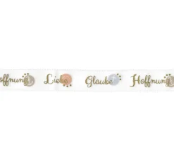 Clearance HobbyFun Satinband "Glaube Hoffnung Liebe"