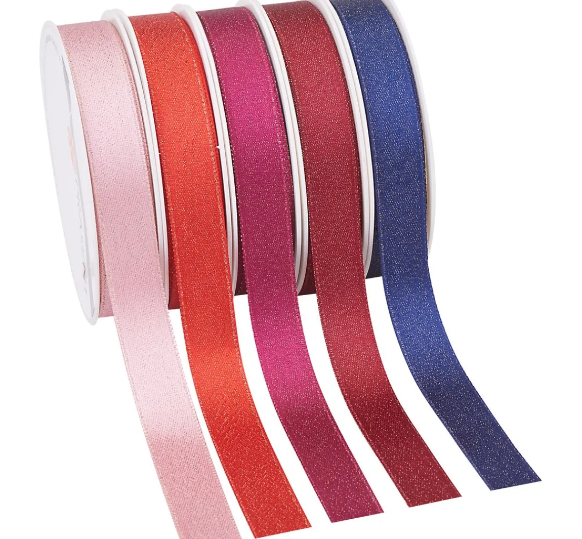 Hot PRÄSENT Satinband "Glitter bunt"