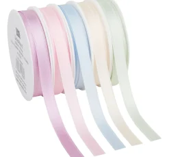 Hot VBS Satinband "Pastell 10 mm", 5er-Set à 3 m