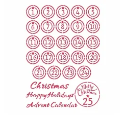 Sale Stamperia Schablone "Adventszahlen"