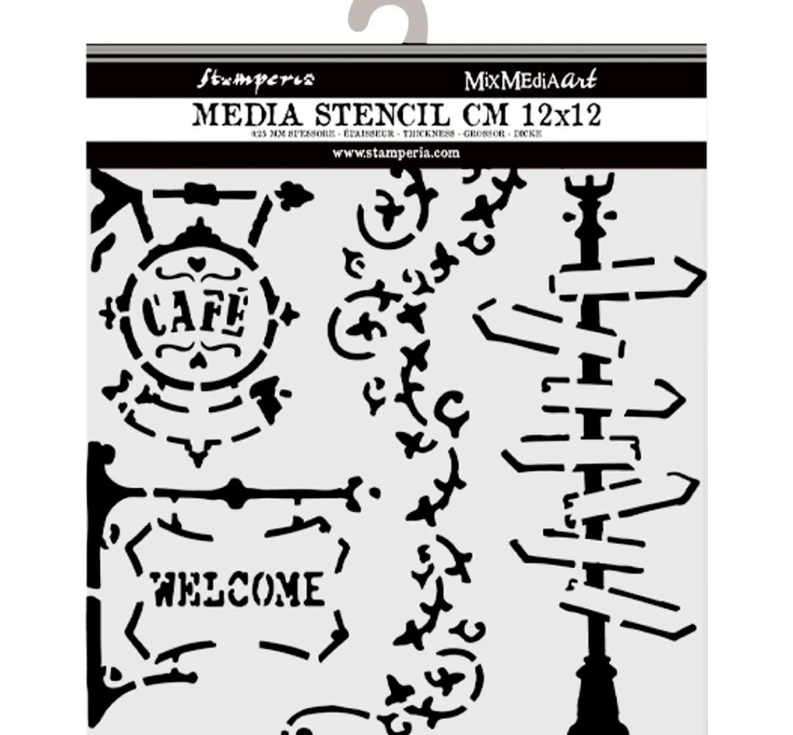 Online Stamperia Schablone "Art of Travelling"