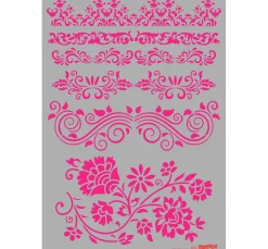 Clearance Pronty Crafts Schablone "Barocke Bordüren", A4