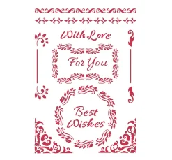 Hot Stamperia Schablone "Best Wishes"