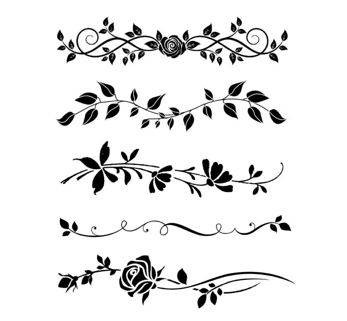 Clearance Stamperia Schablone "Blumenranken"