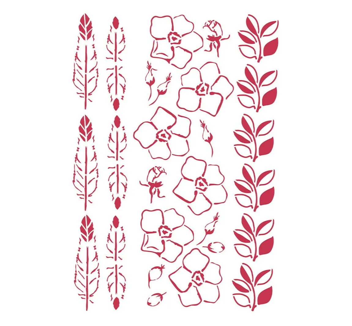 Hot Stamperia Schablone "Boho Floral"