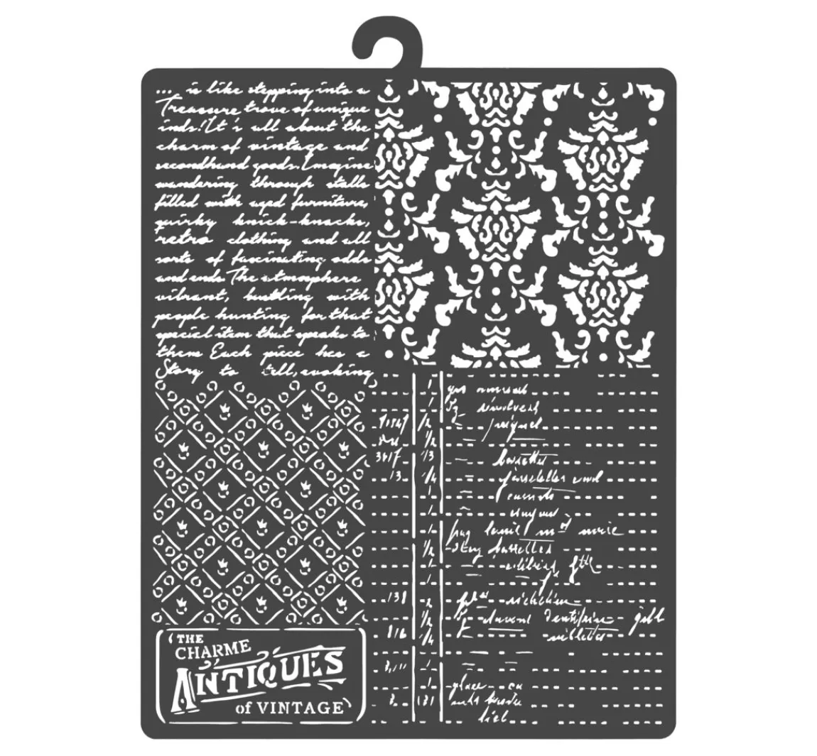 Hot Stamperia Schablone "Brocante Antiques - Mixed Patterns"