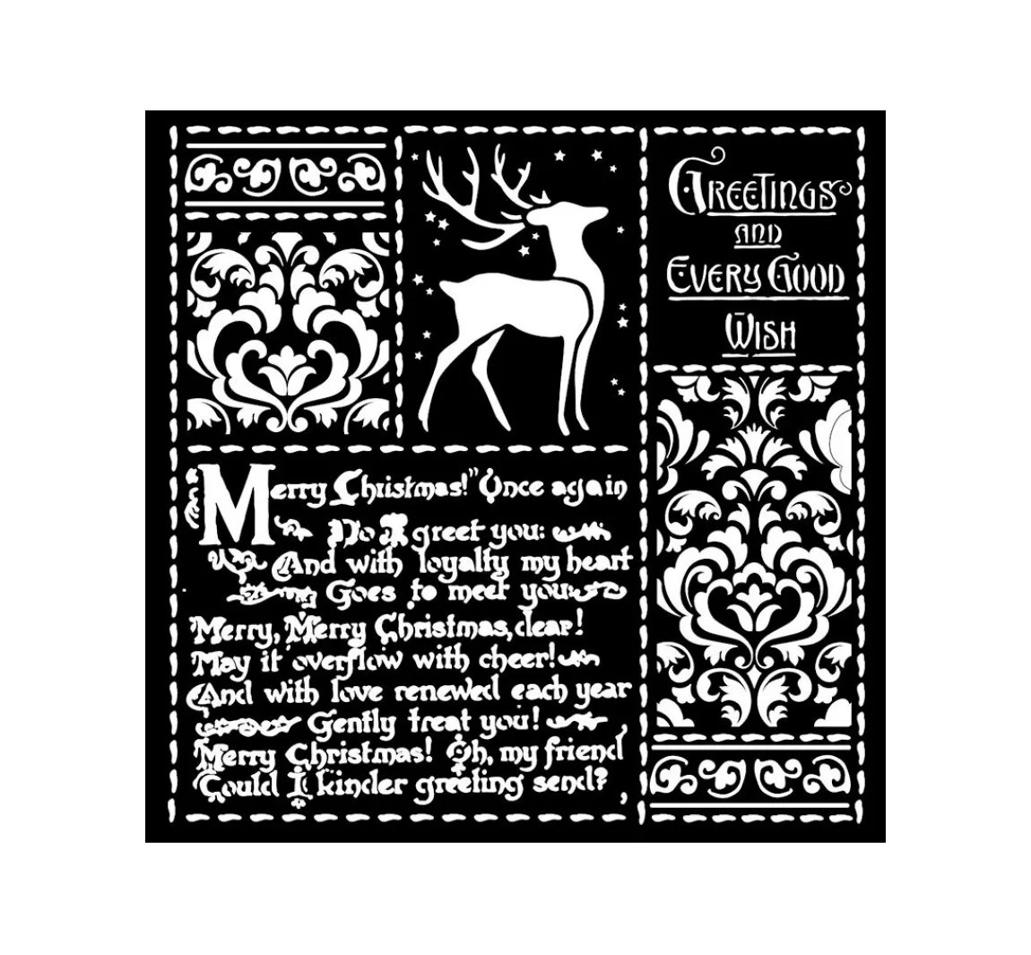 Sale Stamperia Schablone "Christmas Letters"
