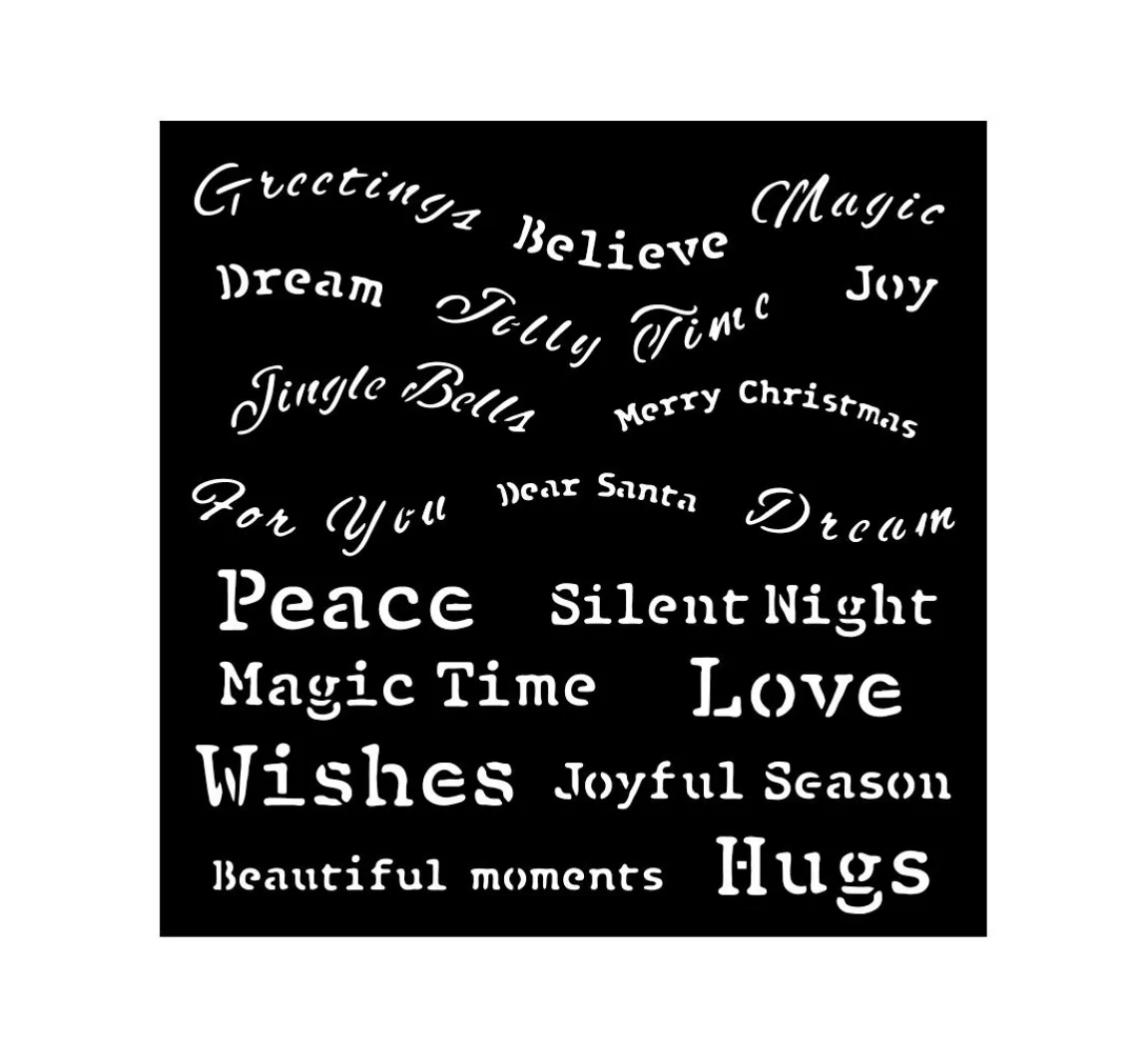 Clearance Stamperia Schablone "Classic Christmas"