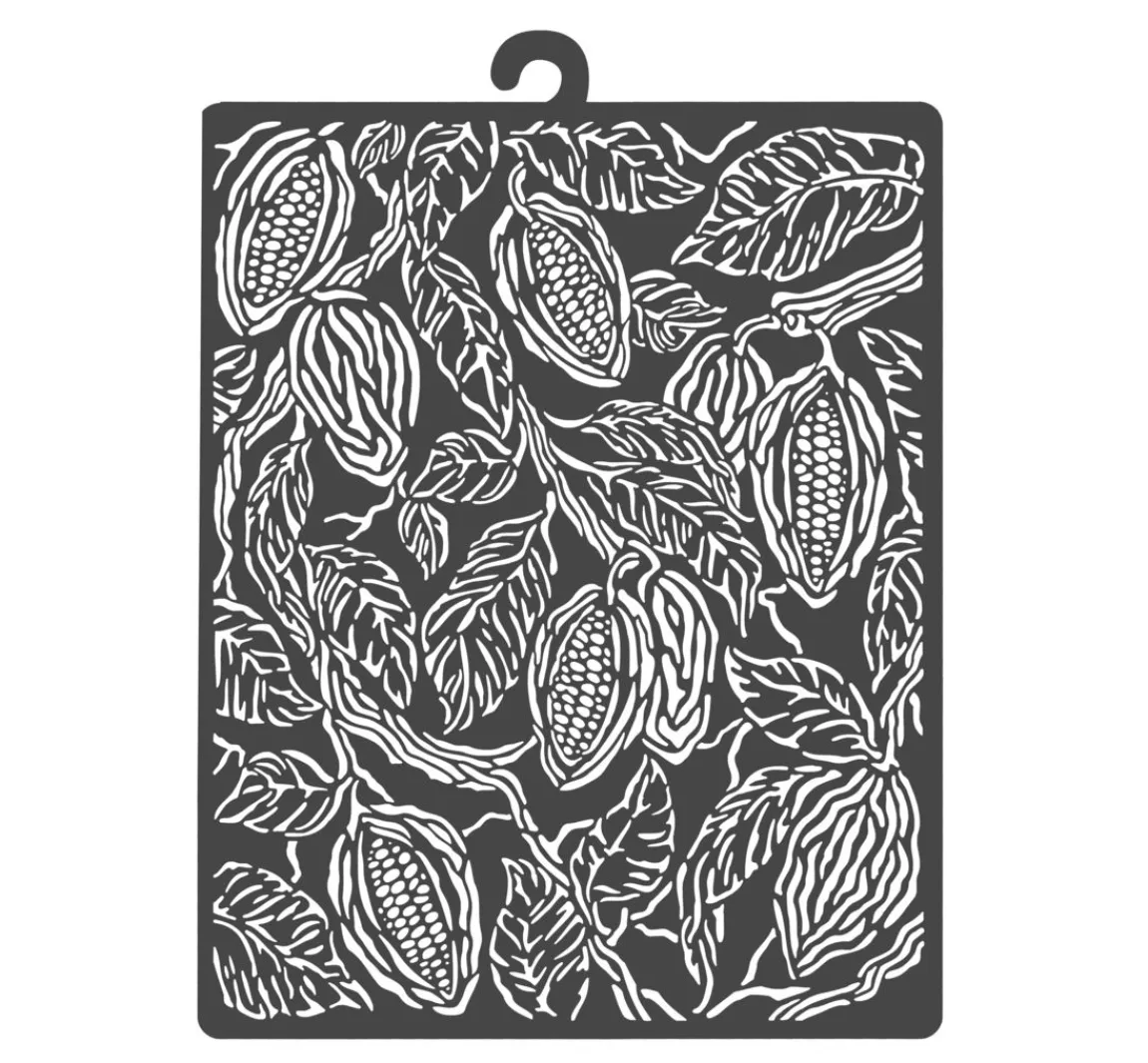 Outlet Stamperia Schablone "Coffee and Chocolate - Cocoa Beans"