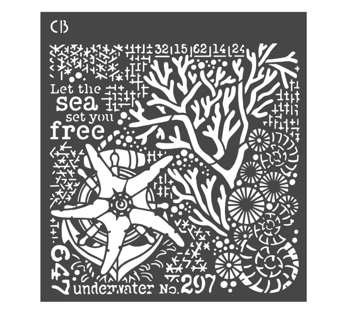 Clearance Ciao Bella Schablone "Coral Reef - Underwater"